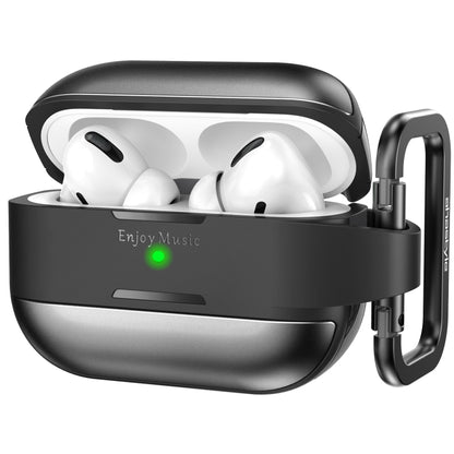 AhaStyle WG75-PRO For AirPods Pro Split TPU+Aluminum Alloy Combination Protective Cover(Gray) - For AirPods Pro by AhaStyle | Online Shopping UK | buy2fix