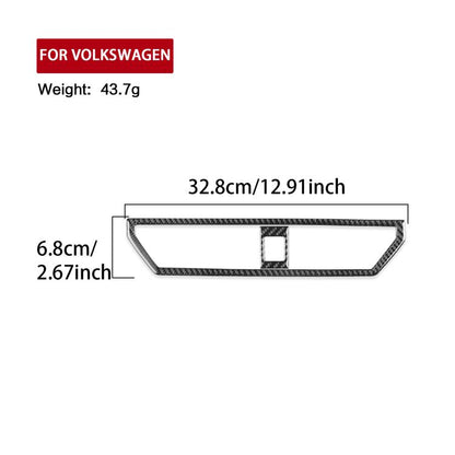 For Volkswagen Sagitar 2019-2023 2pcs /Set A Model Left-hand Drive Central Control Air Outlet Sticker(Black) - Car Interior Mouldings by buy2fix | Online Shopping UK | buy2fix