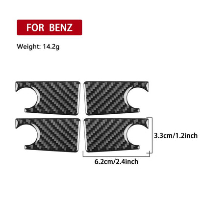 For Mercedes-Benz G-Class W463 4pcs /Set Inner Door Bowl Sticker(Black) - Car Interior Mouldings by buy2fix | Online Shopping UK | buy2fix