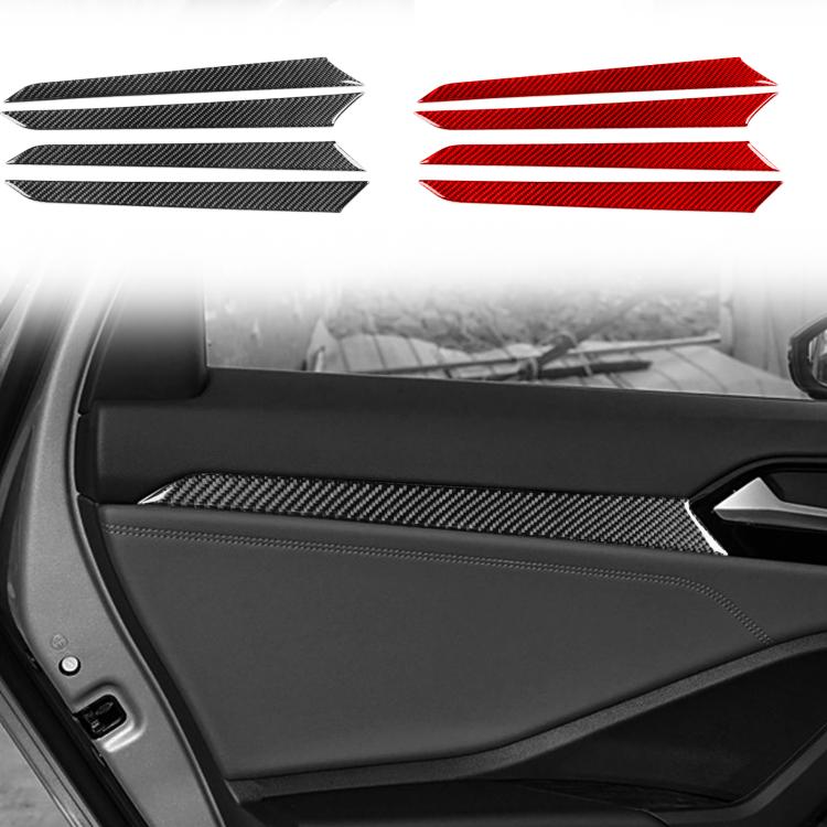 For Volkswagen Sagitar 2019-2023 4pcs /Set Left-hand Drive Door Panel Sticker(Black) - Car Interior Mouldings by buy2fix | Online Shopping UK | buy2fix