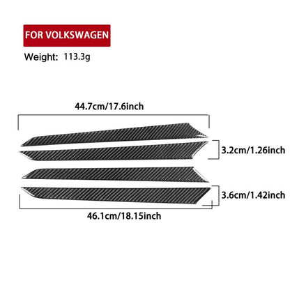 For Volkswagen Sagitar 2019-2023 4pcs /Set Left-hand Drive Door Panel Sticker(Black) - Car Interior Mouldings by buy2fix | Online Shopping UK | buy2fix