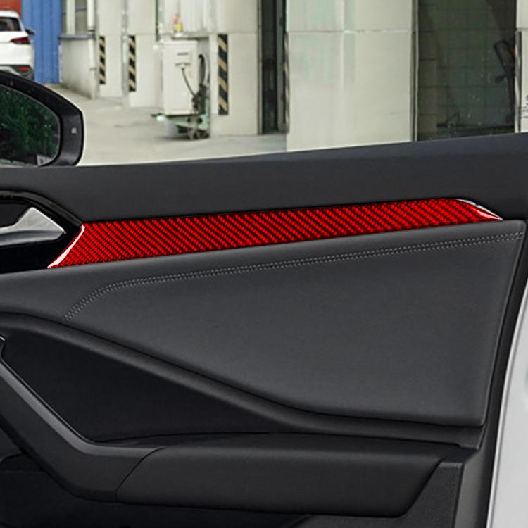 For Volkswagen Sagitar 2019-2023 4pcs /Set Left-hand Drive Door Panel Sticker(Red) - Car Interior Mouldings by buy2fix | Online Shopping UK | buy2fix