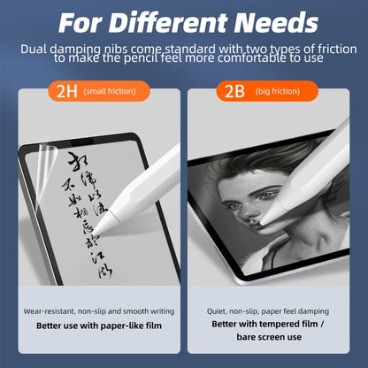 For Apple Pencil 1 / 2 Generation Replacement Tip Double Damping Anti-slip Modified Nib 2H by buy2fix