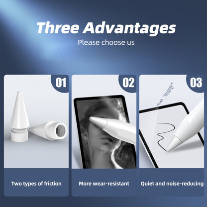 For Apple Pencil 1 / 2 Generation Replacement Tip Double Damping Anti-slip Modified Nib 2H by buy2fix