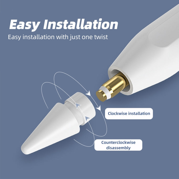 For Apple Pencil 1 / 2 Generation Replacement Tip Double Damping Anti-slip Modified Nib 2B by buy2fix