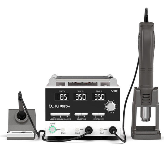 Baku BA-909D+ 750W 3 in 1 Hot Air Soldering Station Screen Remover for Mobile Phone US Plug 110V