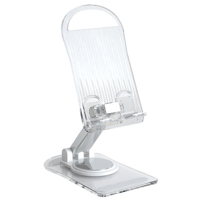 KF-Z12 Acrylic Foldable Desktop Phone Holder Colorful Lazy Tablet Stand, Color: White - Desktop Holder by buy2fix | Online Shopping UK | buy2fix