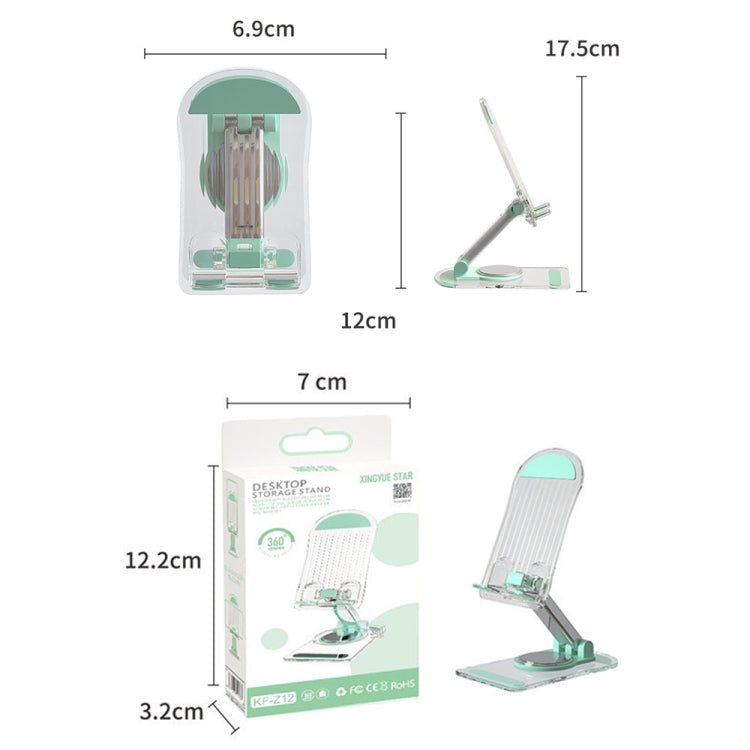 KF-Z12 Acrylic Foldable Desktop Phone Holder Colorful Lazy Tablet Stand, Color: Black - Desktop Holder by buy2fix | Online Shopping UK | buy2fix