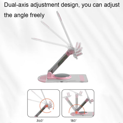 KF-Z12 Acrylic Foldable Desktop Phone Holder Colorful Lazy Tablet Stand, Color: White - Desktop Holder by buy2fix | Online Shopping UK | buy2fix