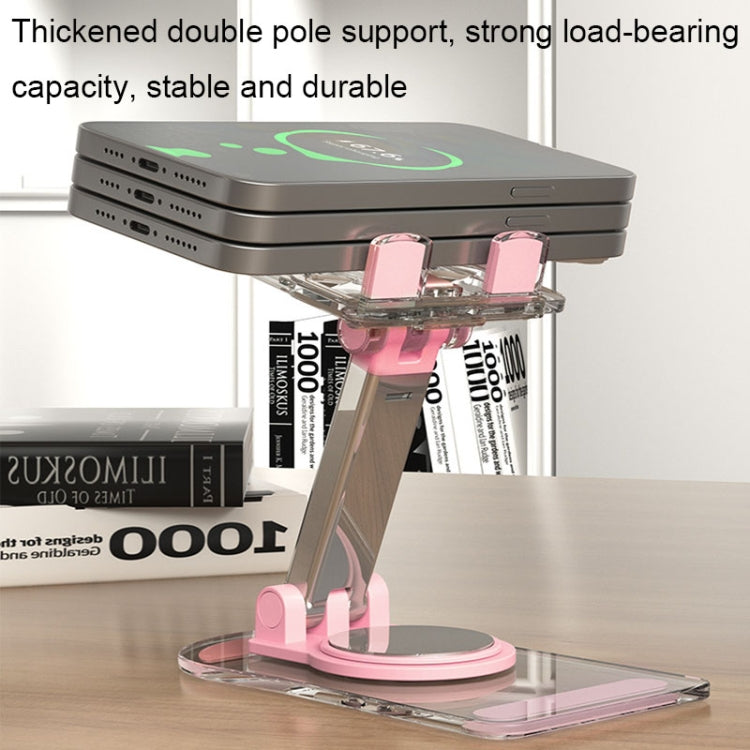 KF-Z12 Acrylic Foldable Desktop Phone Holder Colorful Lazy Tablet Stand, Color: White - Desktop Holder by buy2fix | Online Shopping UK | buy2fix