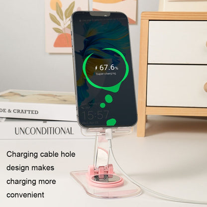 KF-Z12 Acrylic Foldable Desktop Phone Holder Colorful Lazy Tablet Stand, Color: Pink - Desktop Holder by buy2fix | Online Shopping UK | buy2fix