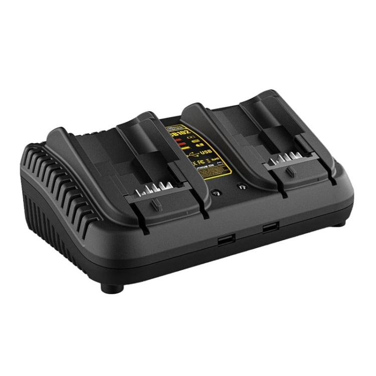 DCB102 For DeWalt 10.8V-20V Lithium Battery Dual Charger, Plug: EU by buy2fix