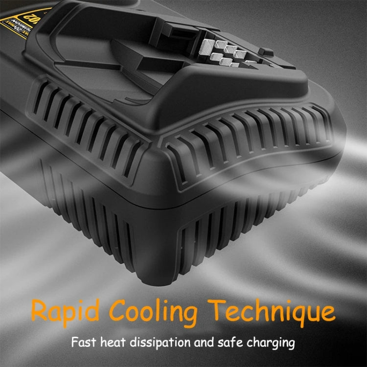 DCB102 For DeWalt 10.8V-20V Lithium Battery Dual Charger, Plug: EU by buy2fix