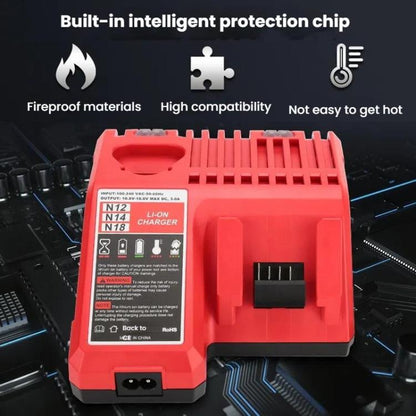 M12-18C For Milwaukee 18V Power Tools Battery Charger, Plug: EU - Electric Saws & Accessories by buy2fix | Online Shopping UK | buy2fix