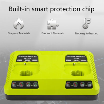 For RYOBI P108 / P117 12-18V Lithium Nickel Battery Dual Port Charger, Plug: AU - Electric Saws & Accessories by buy2fix | Online Shopping UK | buy2fix