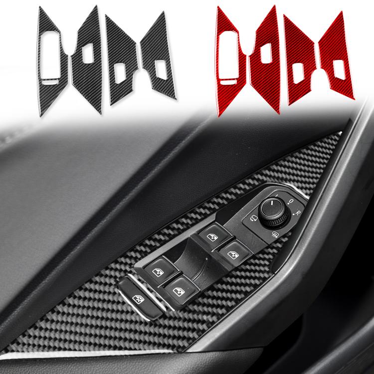 For Volkswagen Sagitar 2019-2023 4pcs /Set Left-hand Drive Lift Button Sticker(Black) - Car Interior Mouldings by buy2fix | Online Shopping UK | buy2fix