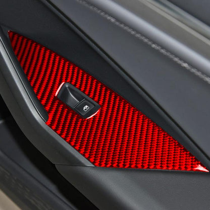 For Volkswagen Sagitar 2019-2023 4pcs /Set Left-hand Drive Lift Button Sticker(Red) - Car Interior Mouldings by buy2fix | Online Shopping UK | buy2fix