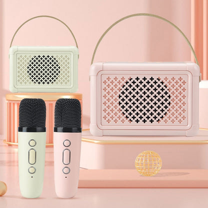 Portable Bluetooth Speaker Home Mini Karaoke Audio, Style: Microphone+Speaker(Pink) - Mini Speaker by buy2fix | Online Shopping UK | buy2fix