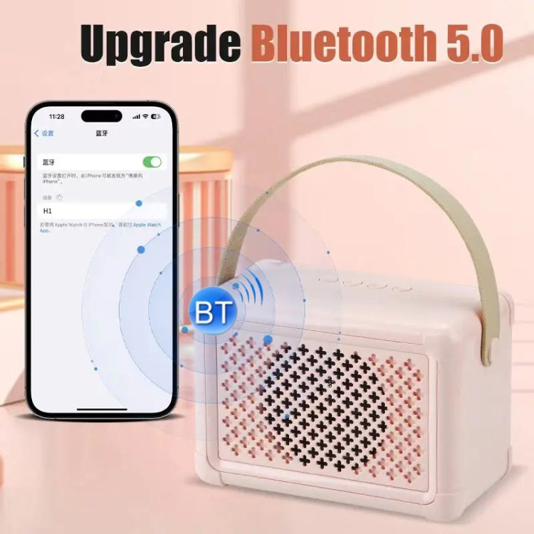 Portable Bluetooth Speaker Home Mini Karaoke Audio, Style: Microphone+Speaker(Pink) - Mini Speaker by buy2fix | Online Shopping UK | buy2fix