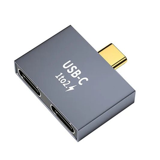 2 x Type-C Female to Type-C Male Type-C Docking Station Computer Charging Data Port Power Adapter by buy2fix