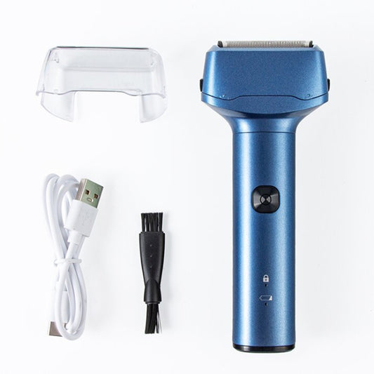 Men Reciprocating 3-Blade Rechargeable Shaver Washable Portable Beard Razor(Blue) - Shavers & Accessories by buy2fix | Online Shopping UK | buy2fix