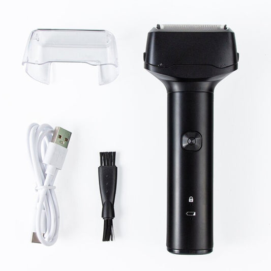 Men Reciprocating 3-Blade Rechargeable Shaver Washable Portable Beard Razor(Black) - Shavers & Accessories by buy2fix | Online Shopping UK | buy2fix