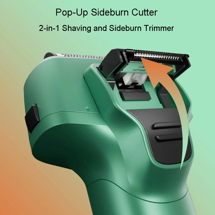 Men Reciprocating 3-Blade Rechargeable Shaver Washable Portable Beard Razor(Gray) by buy2fix