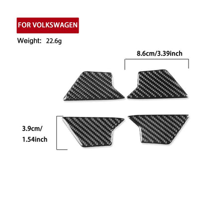 For Volkswagen Sagitar 2019-2023 4pcs /Set Left-hand Drive Door Inner Bowl Sticker(Black) - Car Interior Mouldings by buy2fix | Online Shopping UK | buy2fix