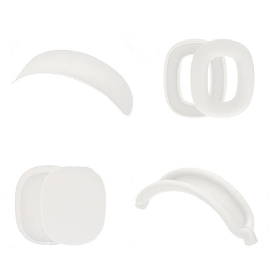 For AirPods Max Headphones 4-In-1 Silicone Replacement Cover Kit(White)