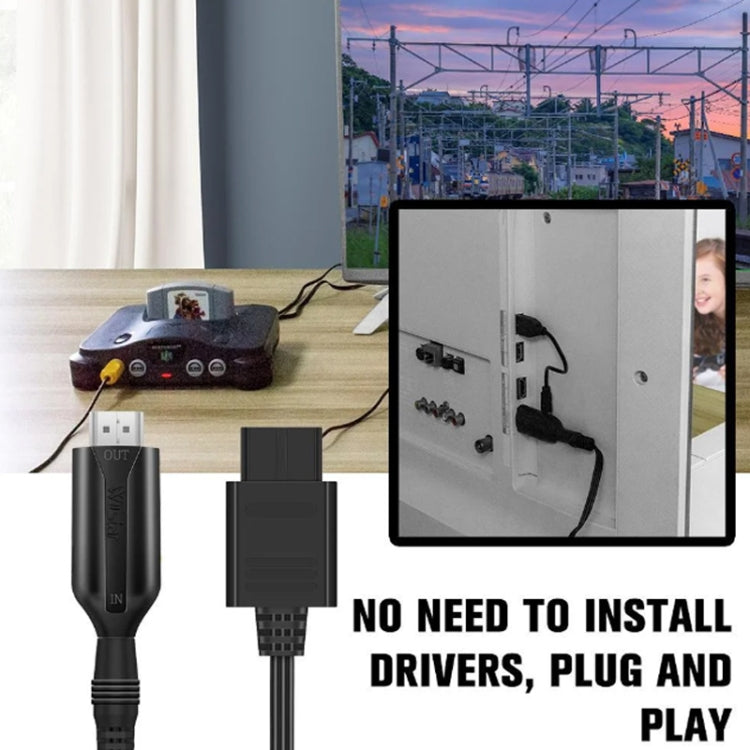 N64 To HDMI Converter For Nintendo Gamecube N64 / SNES / NGC(Black) by buy2fix