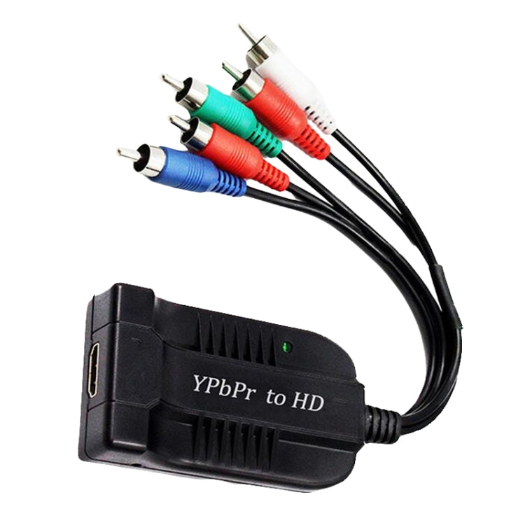 1080P Component To HDMI Adapter Cable YPbPr To HD Interface HD Converter(Black) by buy2fix