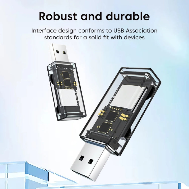 OTG Converter USB To SD/TF 2 In 1 Multi-Function Transparent Card Reader by buy2fix