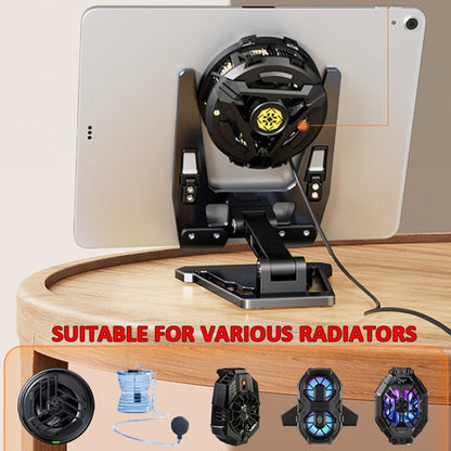 Aluminum Alloy Mobile Phone Holder Foldable Tablet Phone Radiator Stand - Desktop Holder by buy2fix | Online Shopping UK | buy2fix