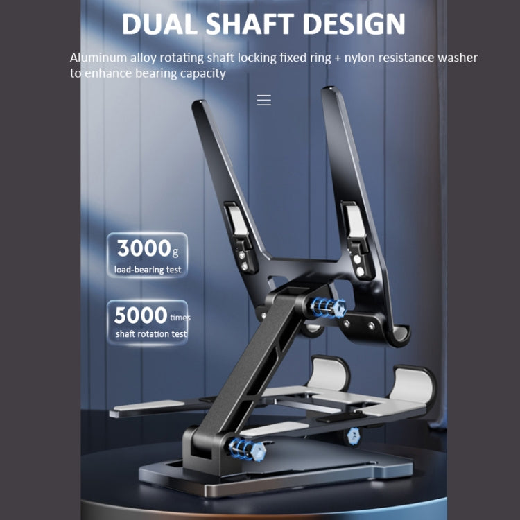 Aluminum Alloy Mobile Phone Holder Foldable Tablet Phone Radiator Stand - Desktop Holder by buy2fix | Online Shopping UK | buy2fix