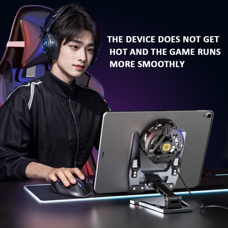 Aluminum Alloy Mobile Phone Holder Foldable Tablet Phone Radiator Stand - Desktop Holder by buy2fix | Online Shopping UK | buy2fix