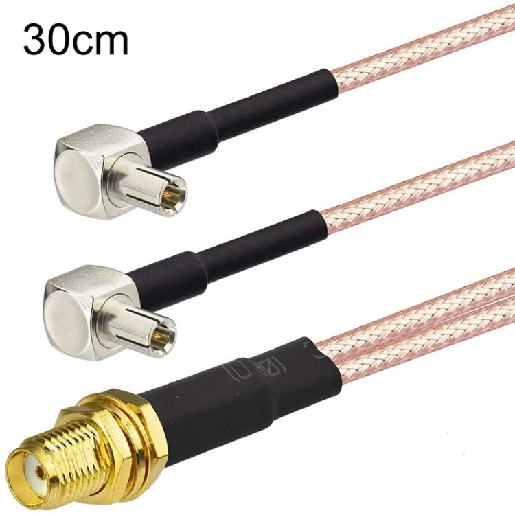 SMA Female To 2 TS9 R WiFi Antenna Extension Cable RG316 Extension Adapter Cable(30cm) by buy2fix