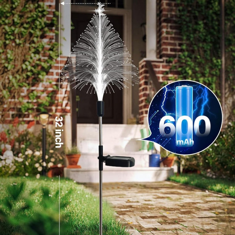 Star Moon Transparent Christmas Tree Solar Light Outdoor Atmosphere Lighting Outdoor Waterproof Glowing Festival Decorative Lamp by buy2fix