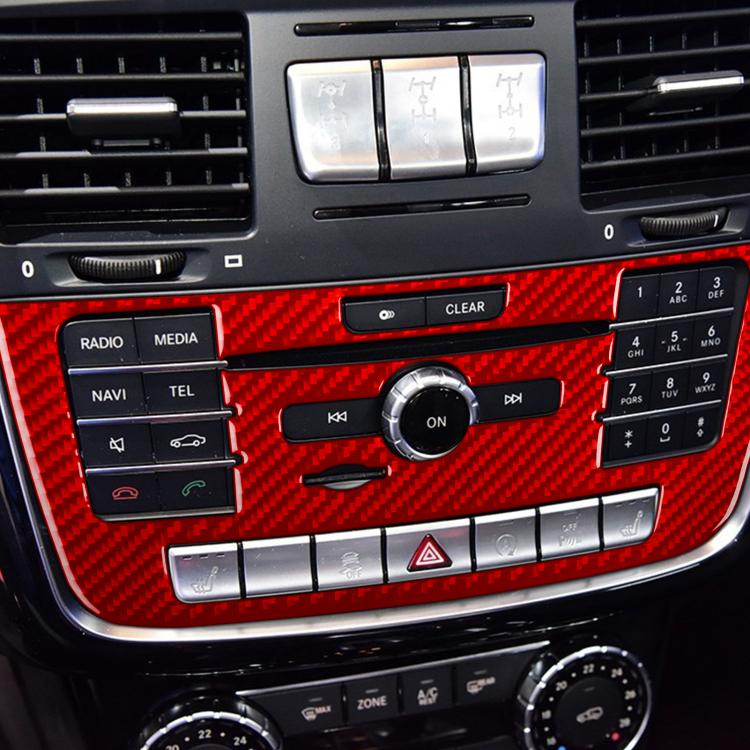 For Mercedes-Benz G-Class W463 Multimedia Panel Sticker(Red) - Car Interior Mouldings by buy2fix | Online Shopping UK | buy2fix
