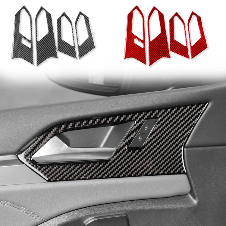 For Volkswagen Sagitar 2019-2023 4pcs /Set Left-hand Drive Door Handle Sticker(Black) - Car Interior Mouldings by buy2fix | Online Shopping UK | buy2fix