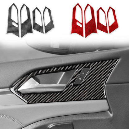 For Volkswagen Sagitar 2019-2023 4pcs /Set Left-hand Drive Door Handle Sticker(Black) - Car Interior Mouldings by buy2fix | Online Shopping UK | buy2fix
