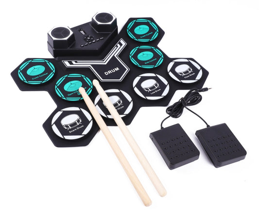 G6008 Desktop Drums With Sound Lithium Portable Drum Set Bluetooth Kids Practice Drum(Colorful) - Percussion Accessories by buy2fix | Online Shopping UK | buy2fix