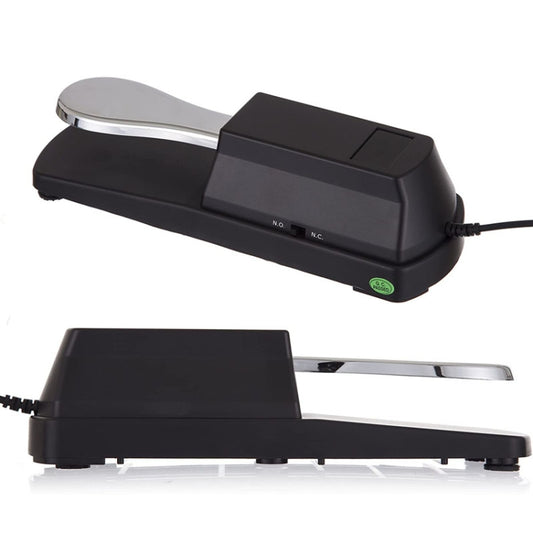 PL-02 6.35mm Connector Piano Sustain Pedal MIDI Synthesizer Pedal Musical Instrument Accessories(Black+Chrome-plated) - Other Accessories by buy2fix | Online Shopping UK | buy2fix