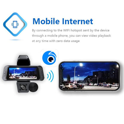 3 Recording 1080P Camera HD Mobile Phone Playback Driving Recorder(G70) - Car DVRs by buy2fix | Online Shopping UK | buy2fix
