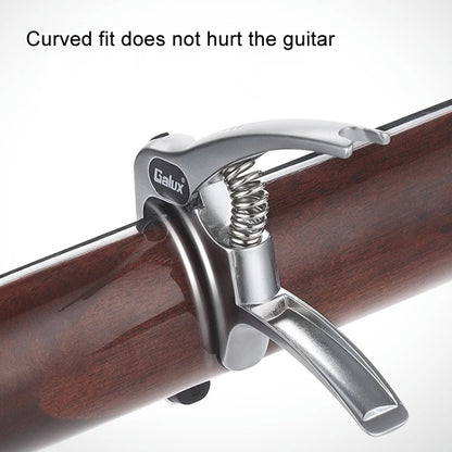 Galux GC501A Acoustic Guitar Pitch Clip Folk Ukulele Metal Clip With Storage Bag, Color: Dark Wood Pattern - Guitar Tuner Accessories by Galux | Online Shopping UK | buy2fix