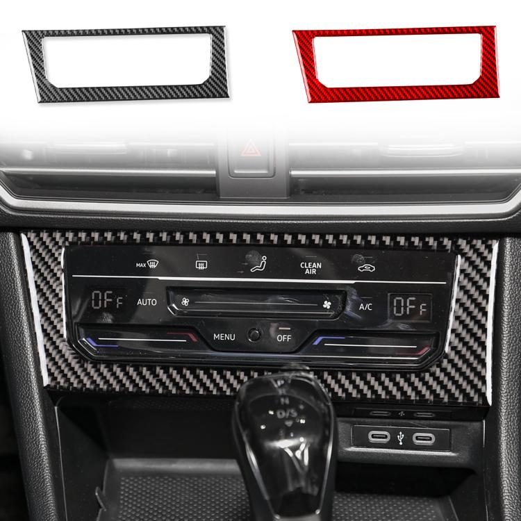 For Volkswagen Sagitar 2019-2023 B Model Left-hand Drive Central Control Air Conditioning Panel Sticker(Black) - Car Interior Mouldings by buy2fix | Online Shopping UK | buy2fix