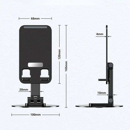360 Degree Rotating Aluminum Alloy Phone Holder Desktop Telescopic Bracket(Black) - Desktop Holder by buy2fix | Online Shopping UK | buy2fix