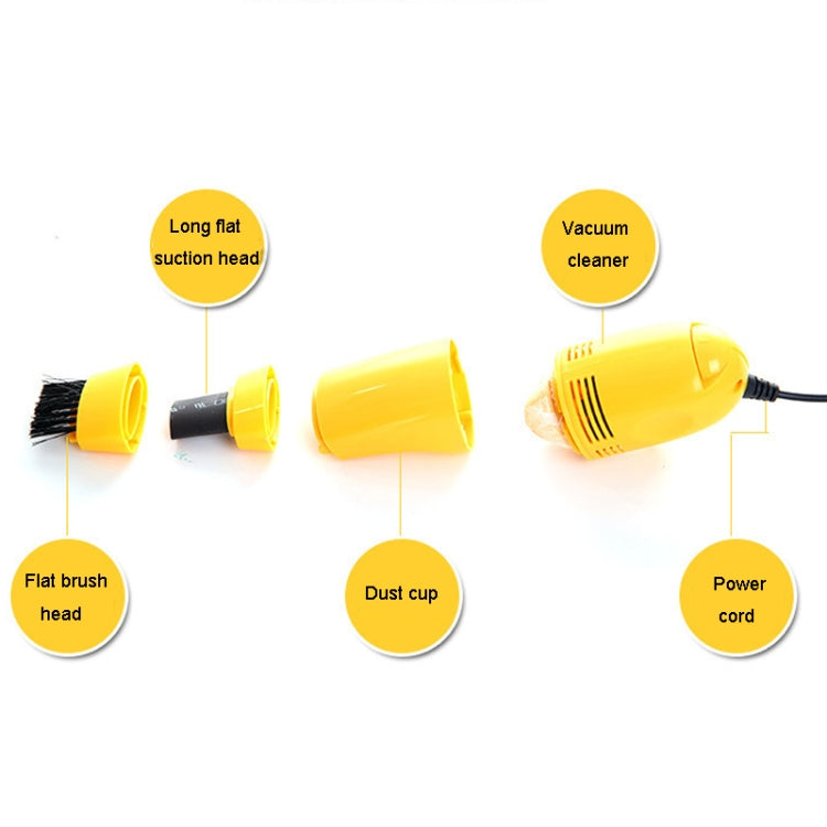 Mini USB Interface Keyboard Cleaning Brush Portable Computer Dust Remover(Yellow) by buy2fix