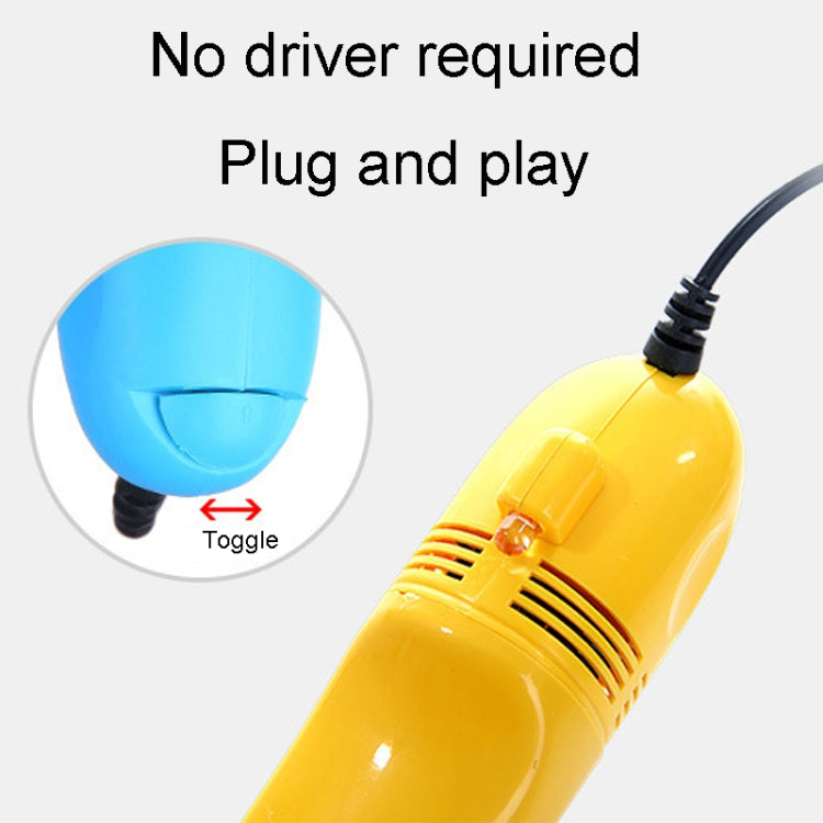 Mini USB Interface Keyboard Cleaning Brush Portable Computer Dust Remover(Yellow) by buy2fix