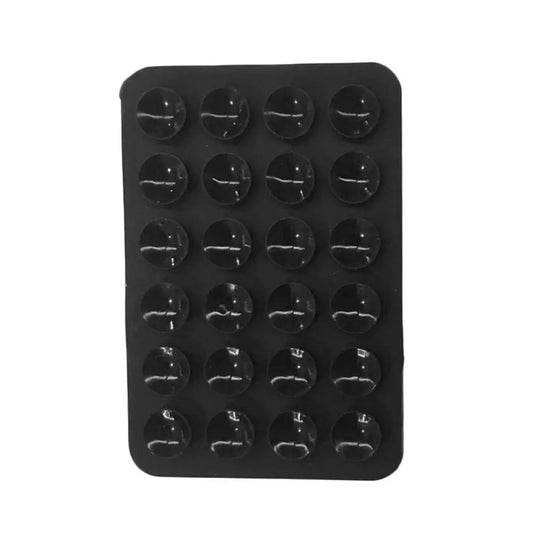 Mobile Phone Silicone 24 Square Shaped Suction Cup Mobile Phone Back Stickers(Black) - Hand-Sticking Bracket by buy2fix | Online Shopping UK | buy2fix