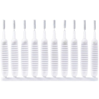 10pcs /Pack Multifunctional Shower Hole Cleaning Brush Anti-Blocking Bath Faucet Washing Tool(White) - Sponges, Cloths & Brushes by buy2fix | Online Shopping UK | buy2fix